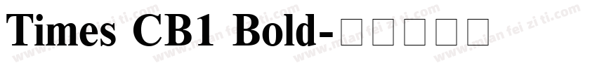 Times CB1 Bold字体转换